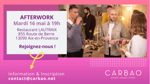 Afterwork Carbao Aix-en-Provence, le mardi 16 mai 2023